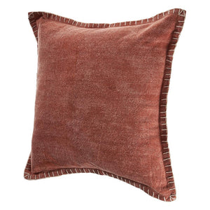 Clay with Embroidered Edges LR04704 Throw Pillow - Rug & Home