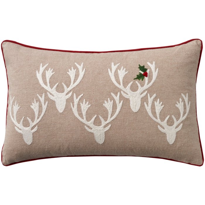 Holiday Pillow EE371 Natural Pillow - Rug & Home