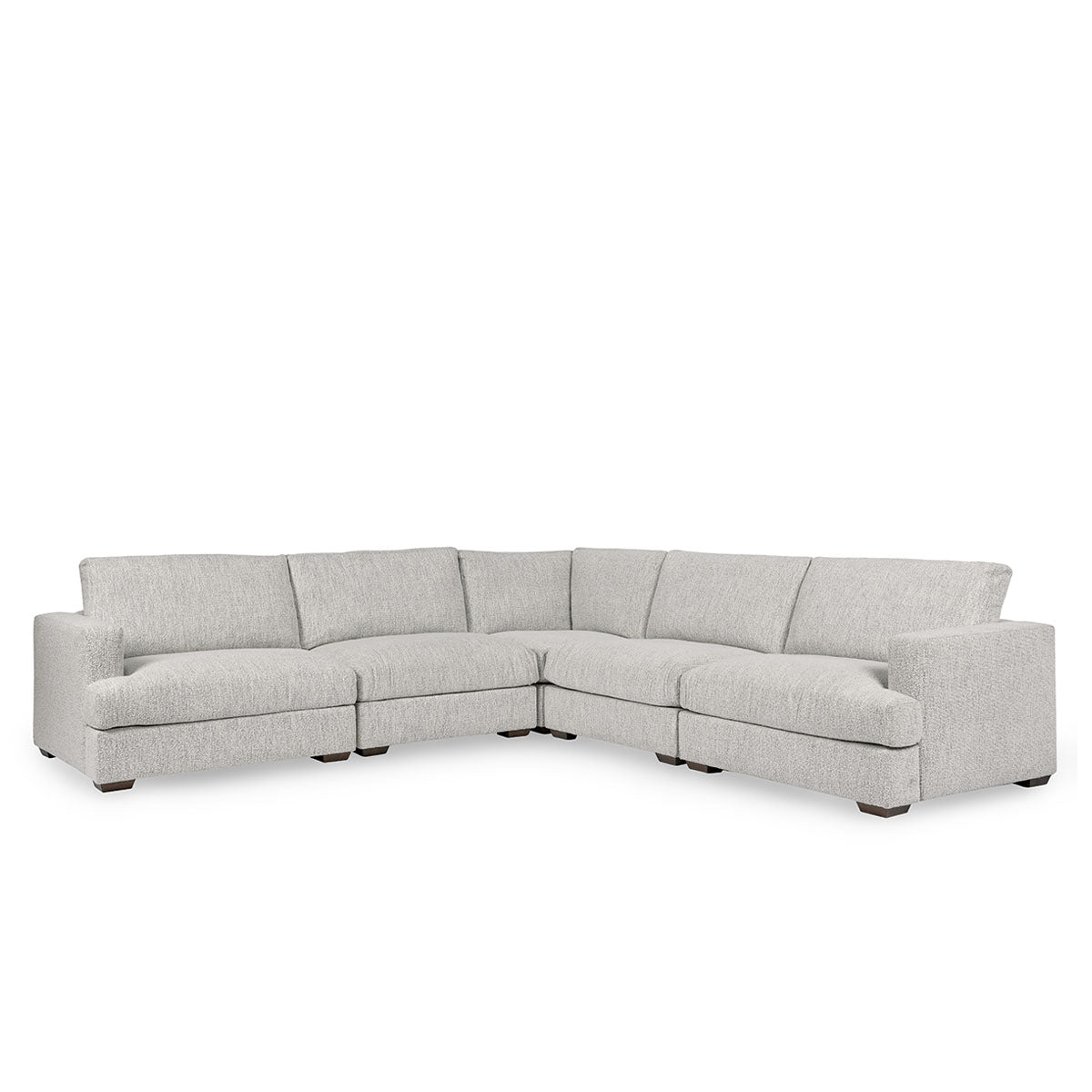 Ludwig Upholstered 5pc Sectional Ivory - Rug & Home