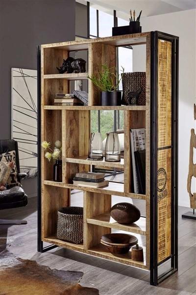 Mango and Iron Cubicle Bookcase - Rug & Home