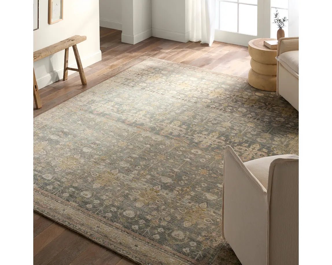 Mihret MIH06 Grey/Yellow Rug - Rug & Home