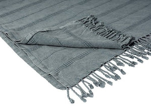 Silas 80312BIG Bluish Grey Throw Blanket - Rug & Home