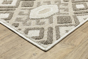 Tangier TAN10 Off-white/Grey Rug - Rug & Home