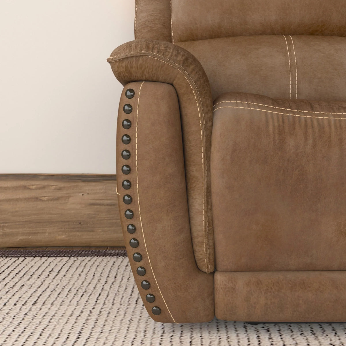 Beau Power Reclining Loveseat with Console & Power Headrests