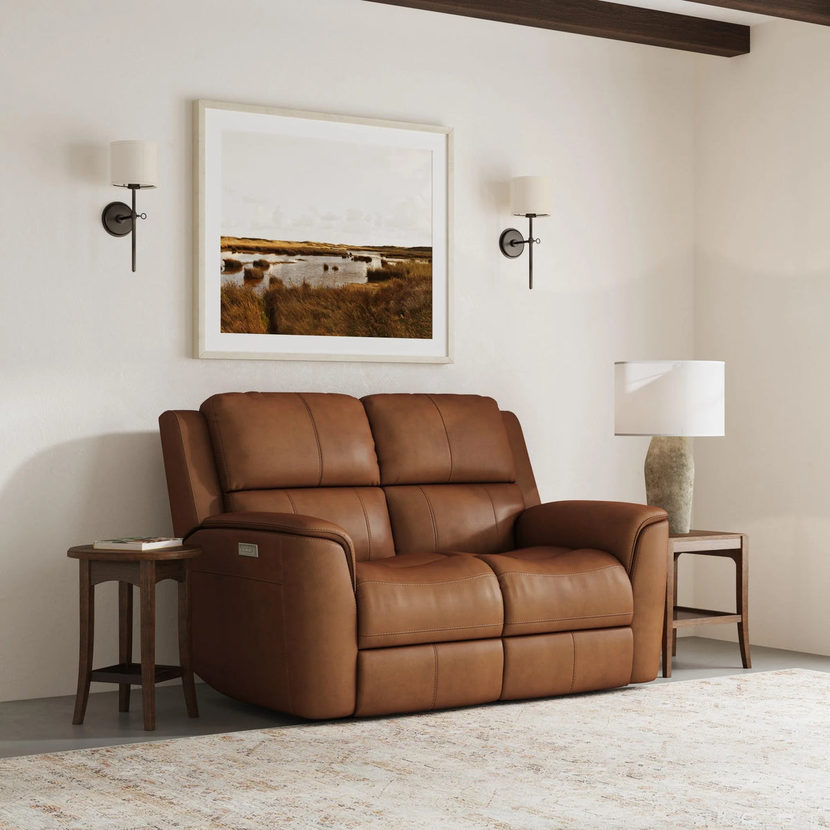 Henry Power Reclining Loveseat with Power Headrests & Lumbar