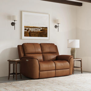 Henry Power Reclining Loveseat with Power Headrests & Lumbar