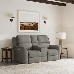 Henry Power Reclining Loveseat with Console & Power Headrests & Lumbar