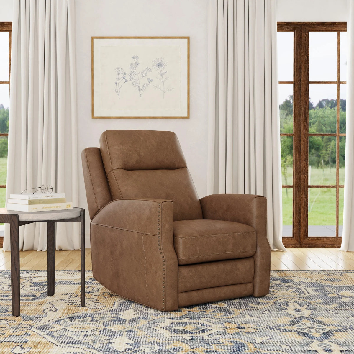 Maxwell Power Gliding Recliner with Power Headrest and Lumbar
