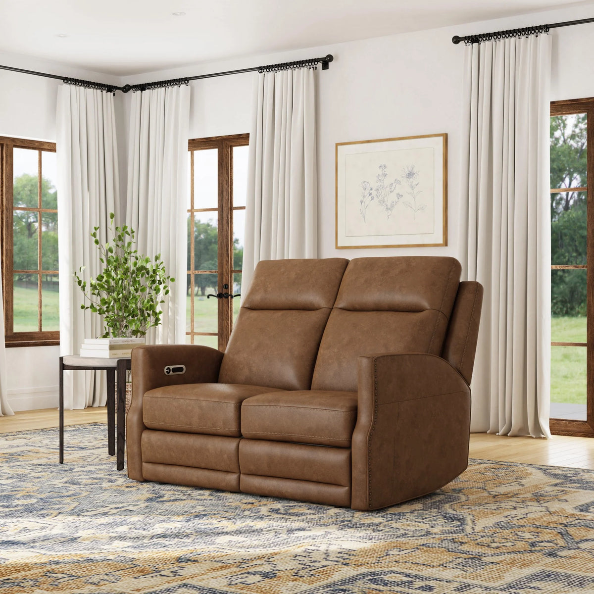 Maxwell Power Reclining Loveseat with Power Headrests and Lumbar