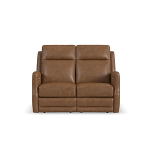 Maxwell Power Reclining Loveseat with Power Headrests and Lumbar