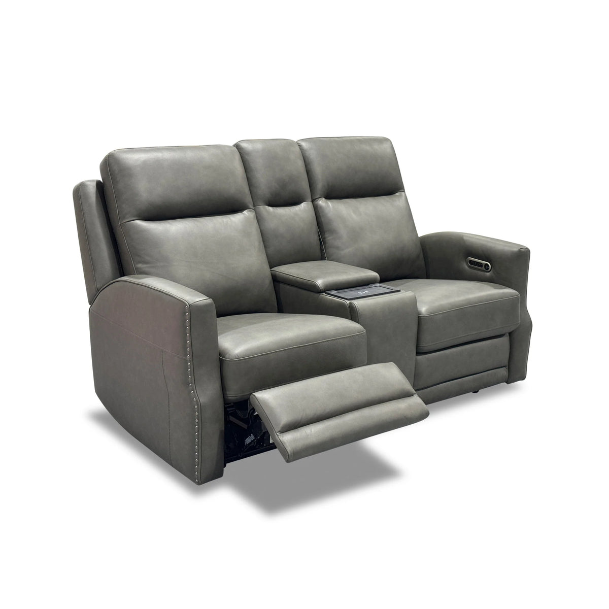Maxwell Power Reclining Loveseat with Console, Power Headrests and Lumbar