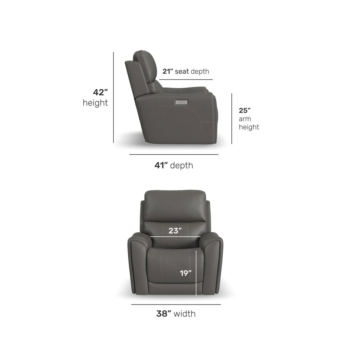 Carter Power Lift Recliner with Power Headrest, Lumbar, Heat & Massage