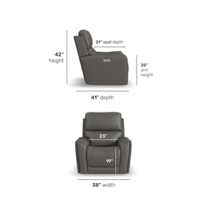Carter Power Lift Recliner with Power Headrest, Lumbar, Heat & Massage