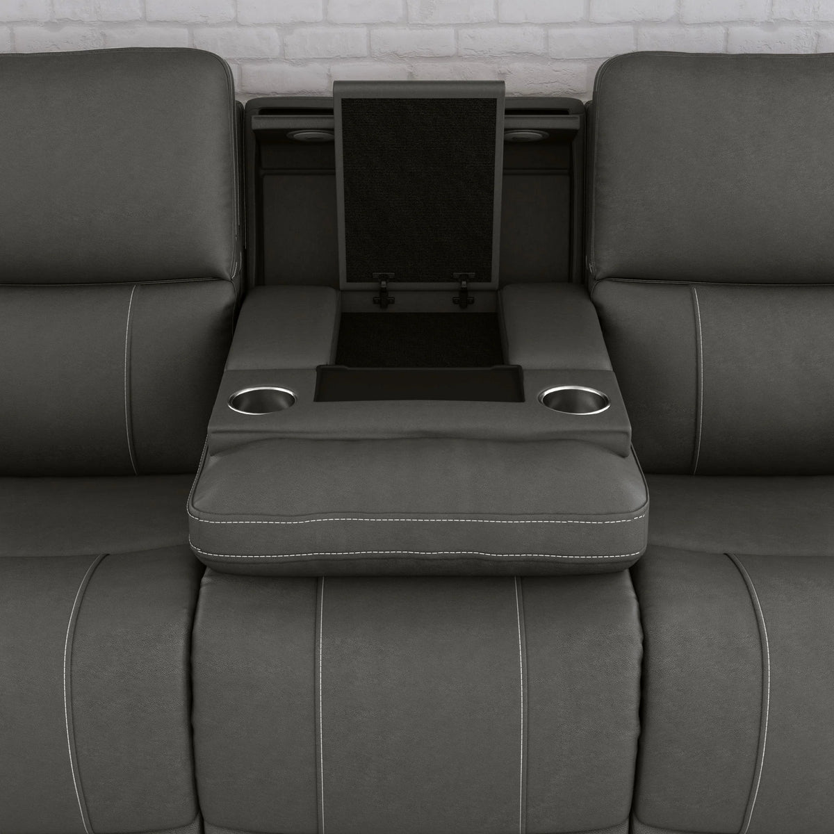 Carter Power Reclining Sofa with Console & Power Headrests & Lumbar