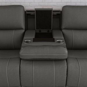 Carter Power Reclining Sofa with Console & Power Headrests & Lumbar