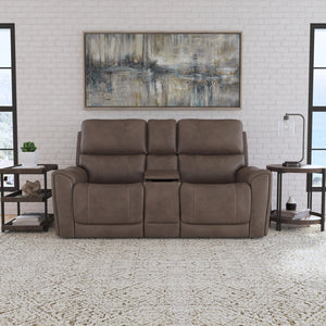 Carter Power Reclining Loveseat with Console & Power Headrests & Lumbar