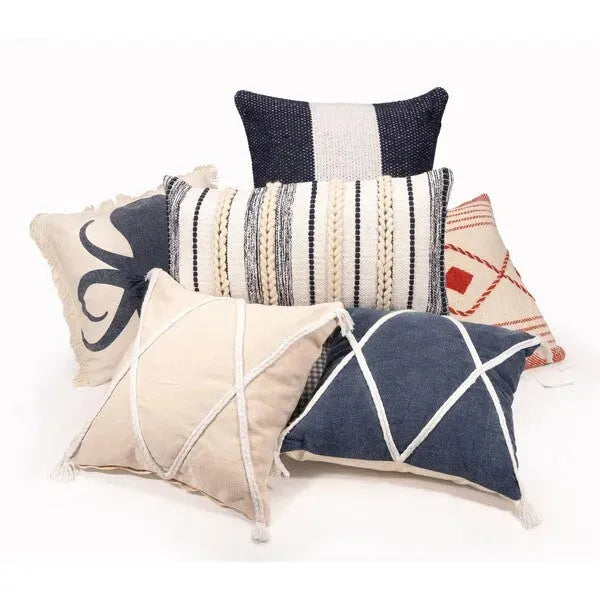 Seashore 07416NVW Navy White Pillow