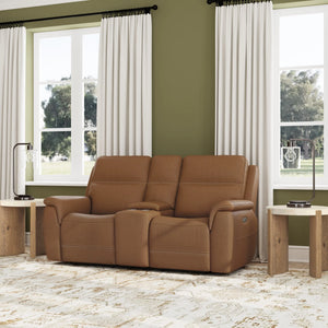 Sawyer Pwr Recl Loveseat w/ Console, Pwr Hdrsts, Lumbar
