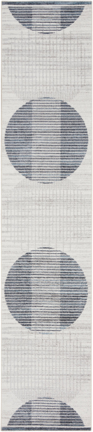 Astra Machine Washable ASW03 Ivory Blue Rug