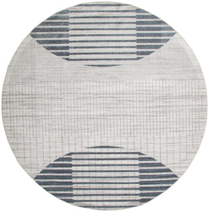 Astra Machine Washable ASW03 Ivory Blue Rug