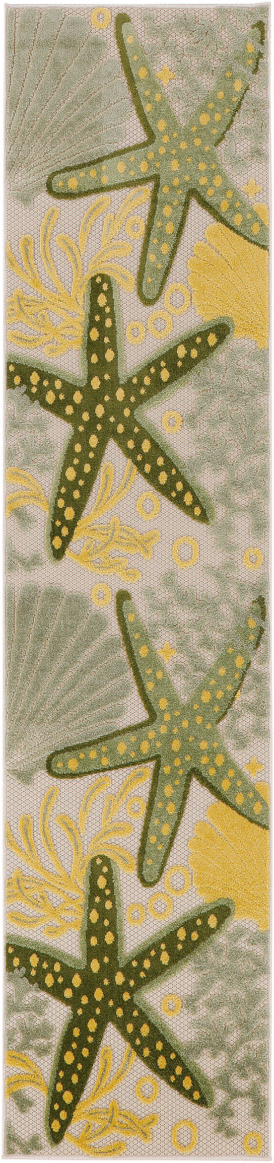 Aloha ALH24 Green Yellow Rug