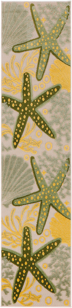 Aloha ALH24 Green Yellow Rug
