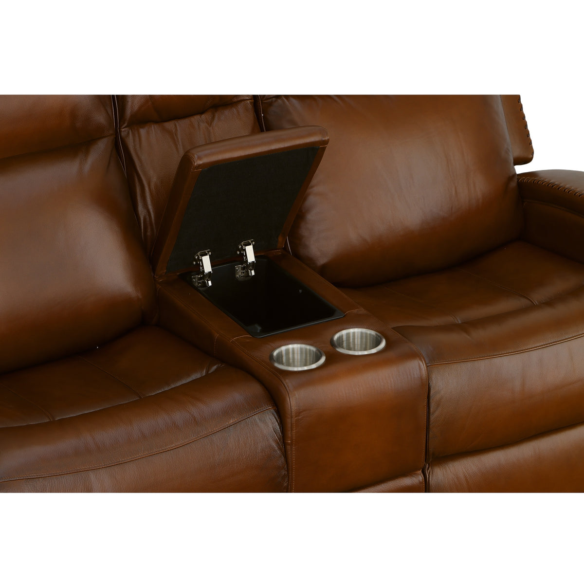 Power Loveseat with Console with Power Headrest