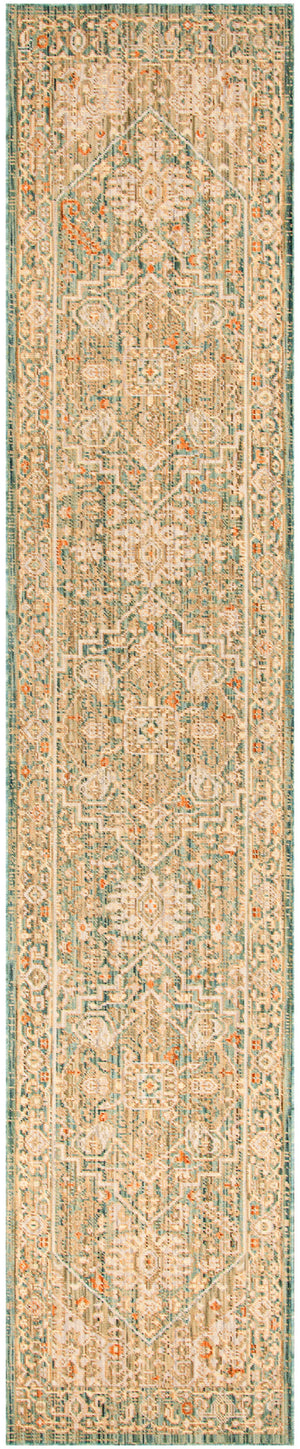 Antique Bloom ANB03 Teal Rug