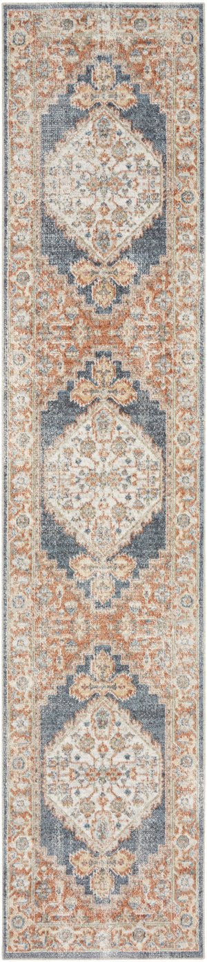 Astra Machine Washable ASW11 Denim Multicolor Rug