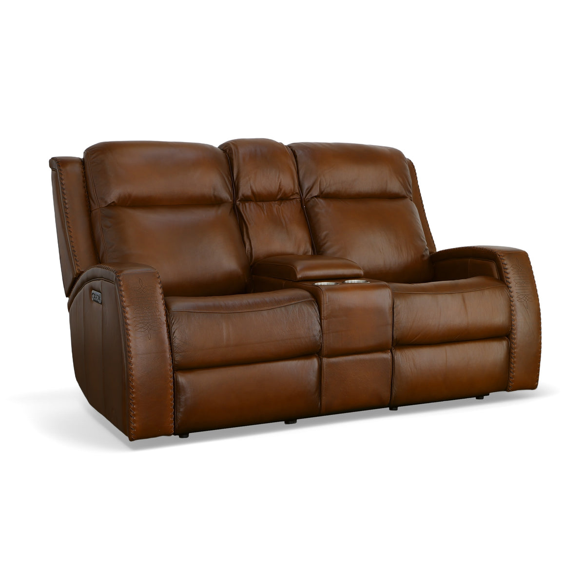 Power Loveseat with Console with Power Headrest