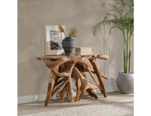 Cypress Root Console Table 59-60" Natural