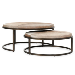 Hayword Hide Set of 2 Nesting Coffee Tables Blonde