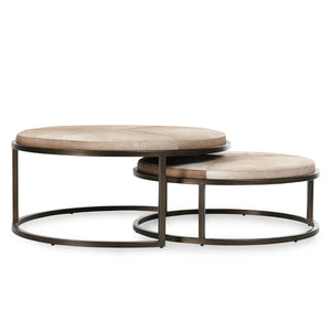 Hayword Hide Set of 2 Nesting Coffee Tables Blonde