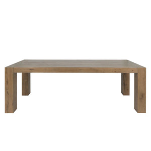 Kingston Reclaimed Oak 89" Dining Table Cafe Brown