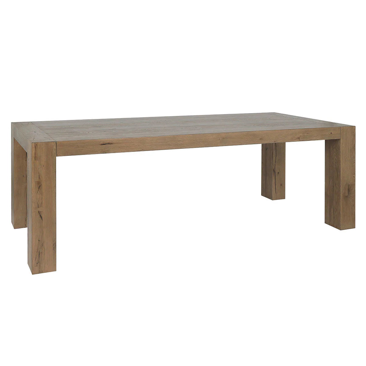 Kingston Reclaimed Oak 89" Dining Table Cafe Brown