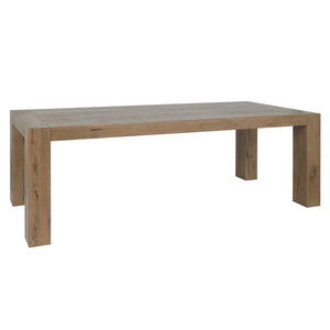 Kingston Reclaimed Oak 89" Dining Table Cafe Brown