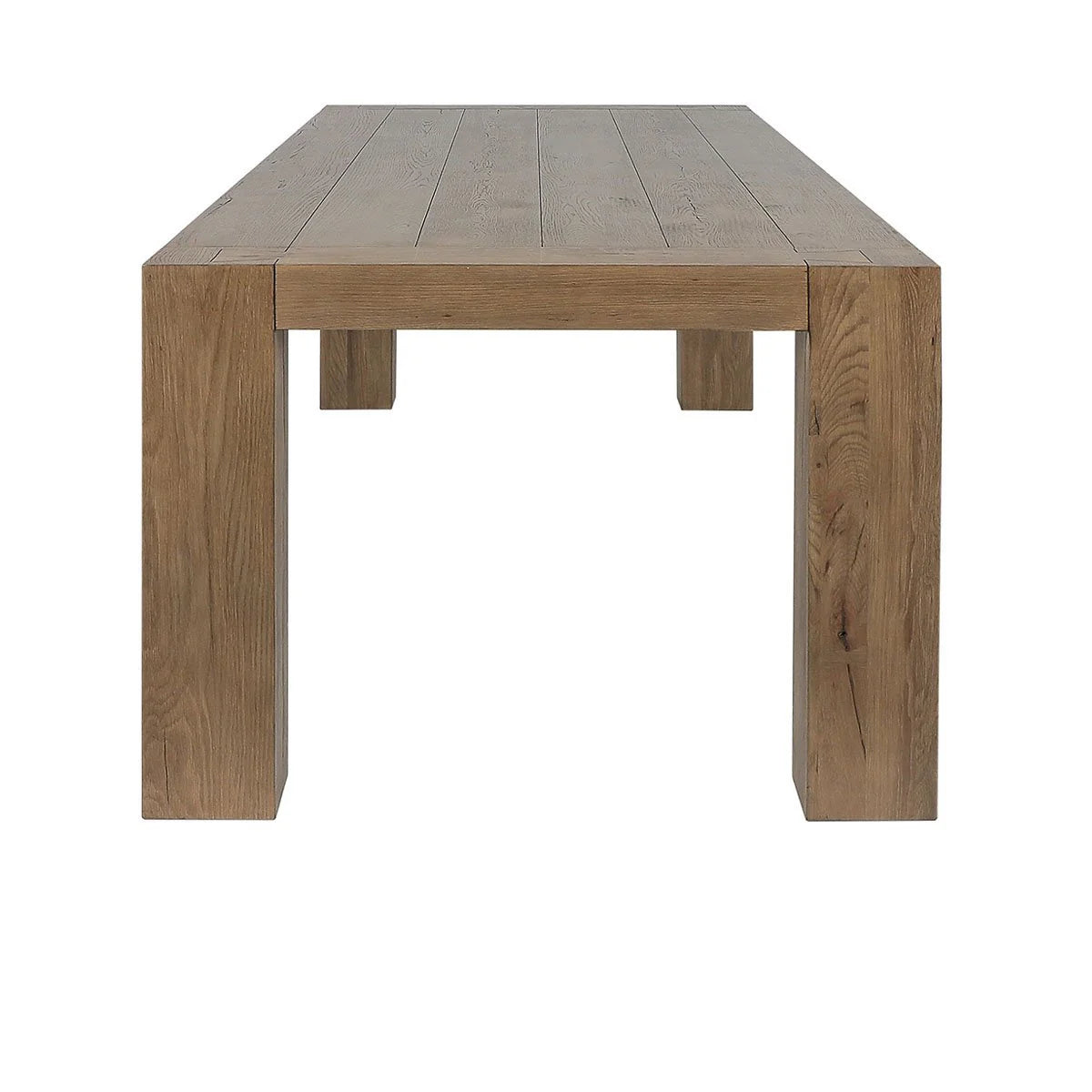 Kingston Reclaimed Oak 89" Dining Table Cafe Brown