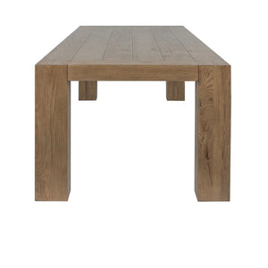 Kingston Reclaimed Oak 89" Dining Table Cafe Brown