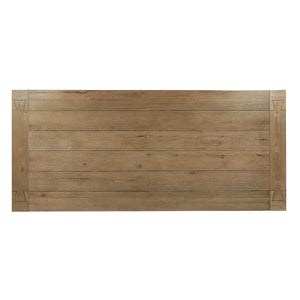 Kingston Reclaimed Oak 89" Dining Table Cafe Brown