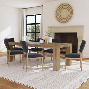 Kingston Reclaimed Oak 89" Dining Table Cafe Brown