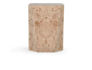 Avena Burl Wood 17" Square End Table Natural