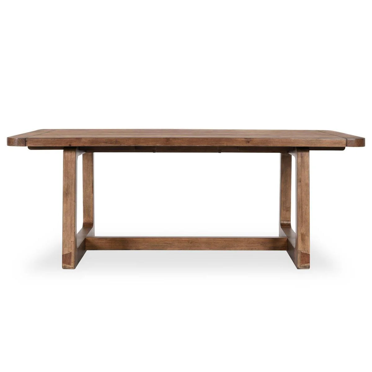 Lyra Pine Wood 80-110" Ext Dining Table Smoke Brown