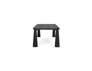 Atrop Oak Wood 102" Dining Table Ink Black