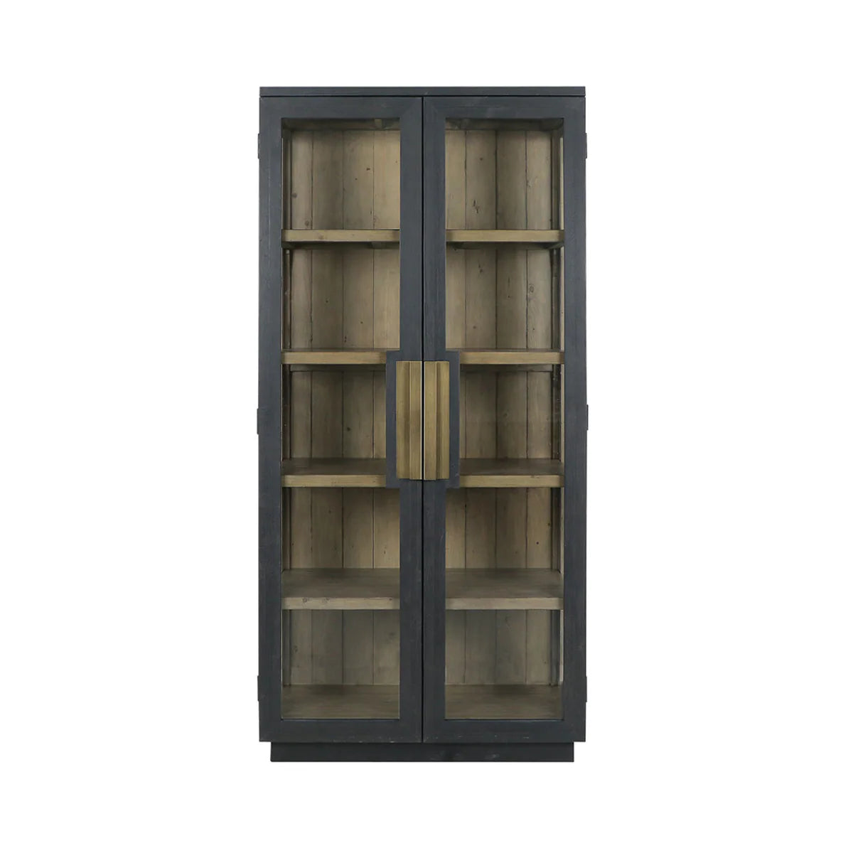 Larson Reclaimed Pine 82" Tall Cabinet Carbon Black