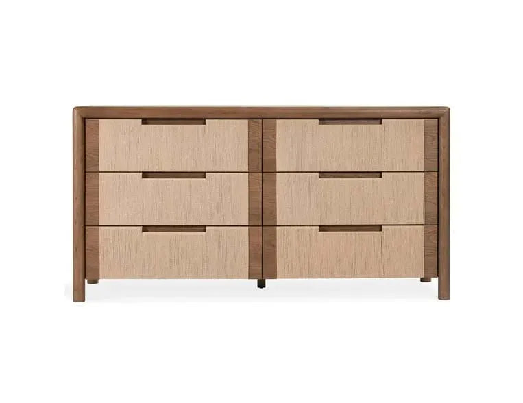 Corda Oak Veneer 6Dwr Dresser Nut Brown/Natural