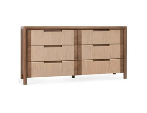 Corda Oak Veneer 6Dwr Dresser Nut Brown/Natural