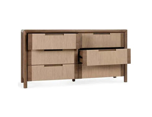 Corda Oak Veneer 6Dwr Dresser Nut Brown/Natural