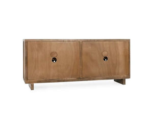 Bast Pine Wood 4Dr Cabinet Mission Brown