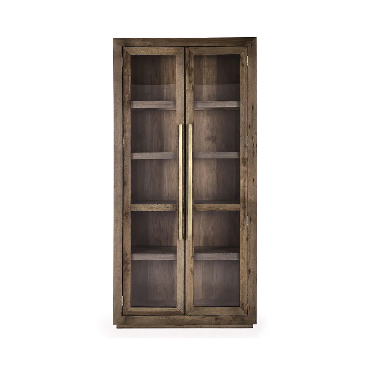 Bradley Oak Wood Tall Cabinet Landmark Brown