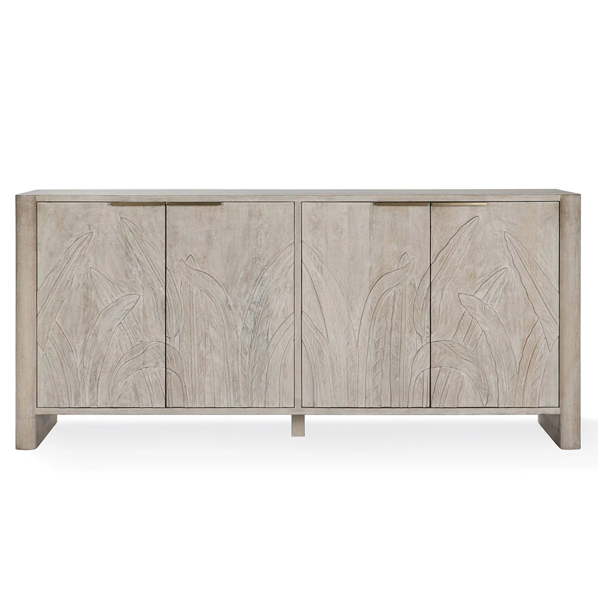 Ledro Mango Wood 4Dr Cabinet White Wash
